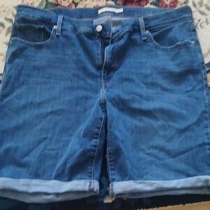 Levi's Blue Denim Women's Bermuda Shorts